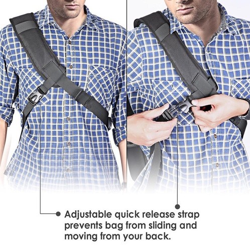 Neewer Pro Camera Case Sling Backpack Bag for Nikon Canon Sony Orange Interior - Picture 9 of 9