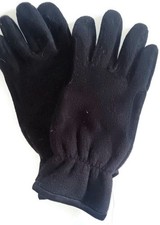 Men's Leather Palm Fleece Gloves, M/L Black, NEW