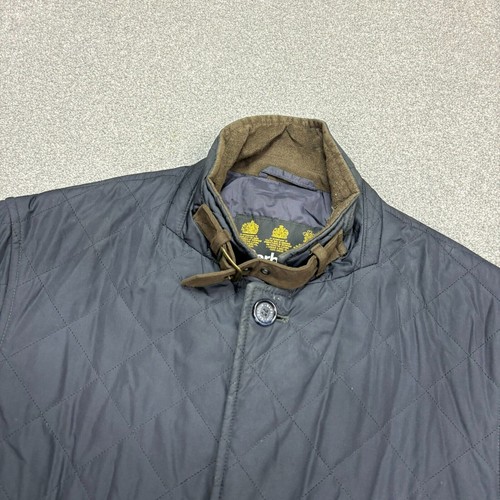Barbour Jacket Adult Extra Large Blue Quilted Country Hunting Field Lined Men* - Picture 3 of 15