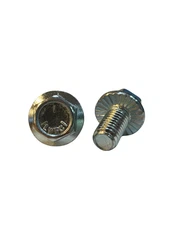 (100 Pcs) 3/8-16x3/4 Grade 5 Hex Serrated Flange Bolts Screws (FT) Zinc Clear