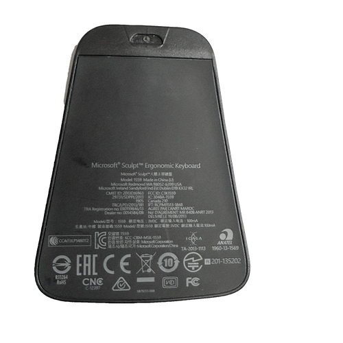 Teclado Inalámbrico Ergonómico Microsoft Sculpt Modelo 1559 con Dongle Probado - Imagen 8 de 10