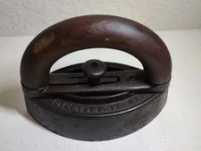 Antique Colebrookdale Sad Iron Cast Iron w/ Wooden Handle Boyertown PA USA