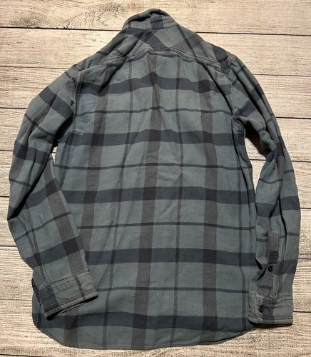 Filson Flanell Arbeitshemd Größe M lang blau marine kariert Mängel - Bild 2 von 7