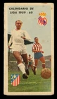 1959-60 CALENDARIO LA LIGA (ALFREDO DI STEFANO ON THE COVER) REAL MADRID LA LIGA