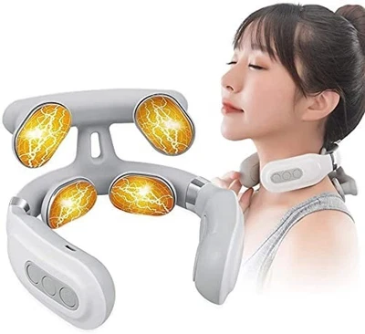 Electric Cervical Neck Pulse Massager Pain Shoulder Relief Body Muscle Relax UK