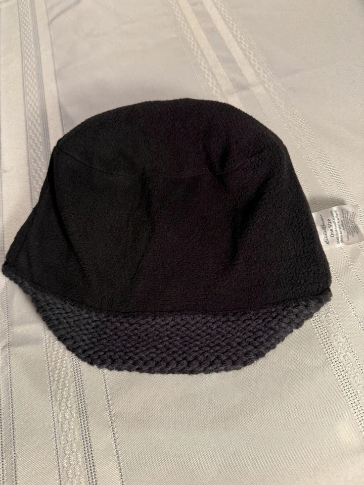 EDDIE BAUER Gorro Gris Tejido Lana con Billete y Botones Unisex Gris Talla Única Foto 4 de 4