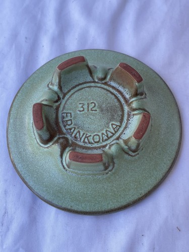Vintage Frankoma Pottery Candle Holder – Sculptural Brown & Green Glaze 4.5” - Picture 3 of 5