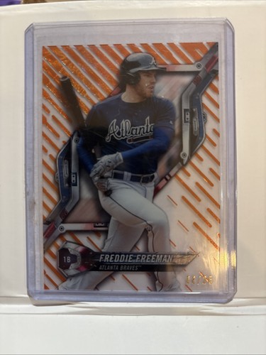2018 Topps High Tek Orange Orbit Difractor #HT-FF Freddie Freeman #/25 Braves - Imagen 1 de 2