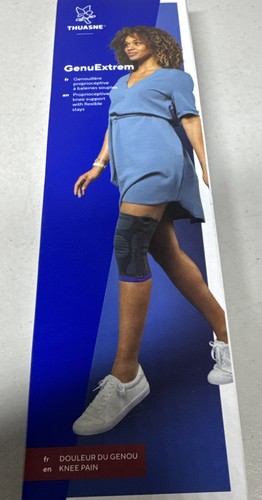 Thuasne Genuextrem Kniebandage Größe 4 seitliche Silikon Anti-Rutsch Bandage U19