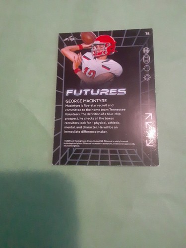 Tarjeta de novato 2024 Leaf Futures Ser. #D/25 plateada George Macintyre Tennessee Vols - Imagen 7 de 7