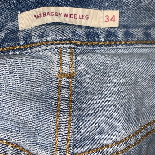 Levis Jeans sz 34 (measured 40) Blue 94 Baggy Wide Leg Relaxed High Rise Retro - Picture 18 of 20