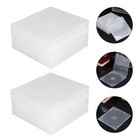 60 Pcs Professional Single CD DVD Case Storage Box with Assembled Clear Tray
