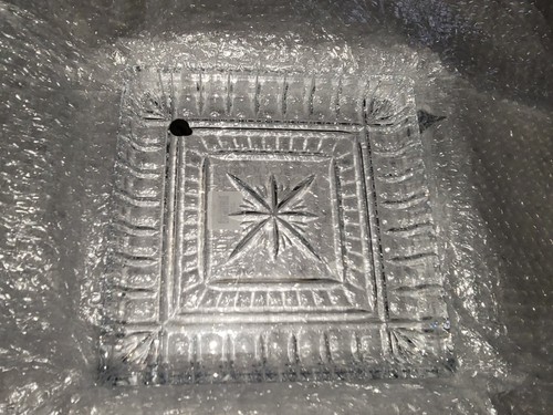 Waterford Crystal O'Connell 10" X 10" Star Cut Square Serving Tray 4005508 New - Picture 7 of 11