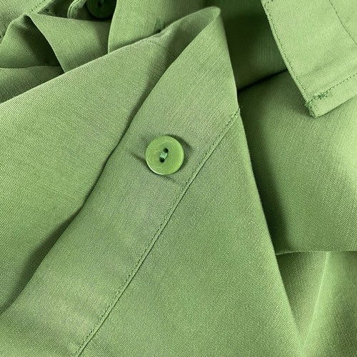 Jhane Barnes Shirt Men's XXL Long Sleeve Button Up Tencel Lyocell Green Oversize - Picture 10 of 15