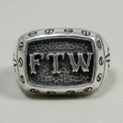 Sterling Silver FTW Ring 925 Heavy Biker Motorcycle Statement Jewelry