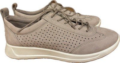 ECCO Flexure Runner Grey Rose Women's Leather Sneakers Size 6- 6.5 ...New