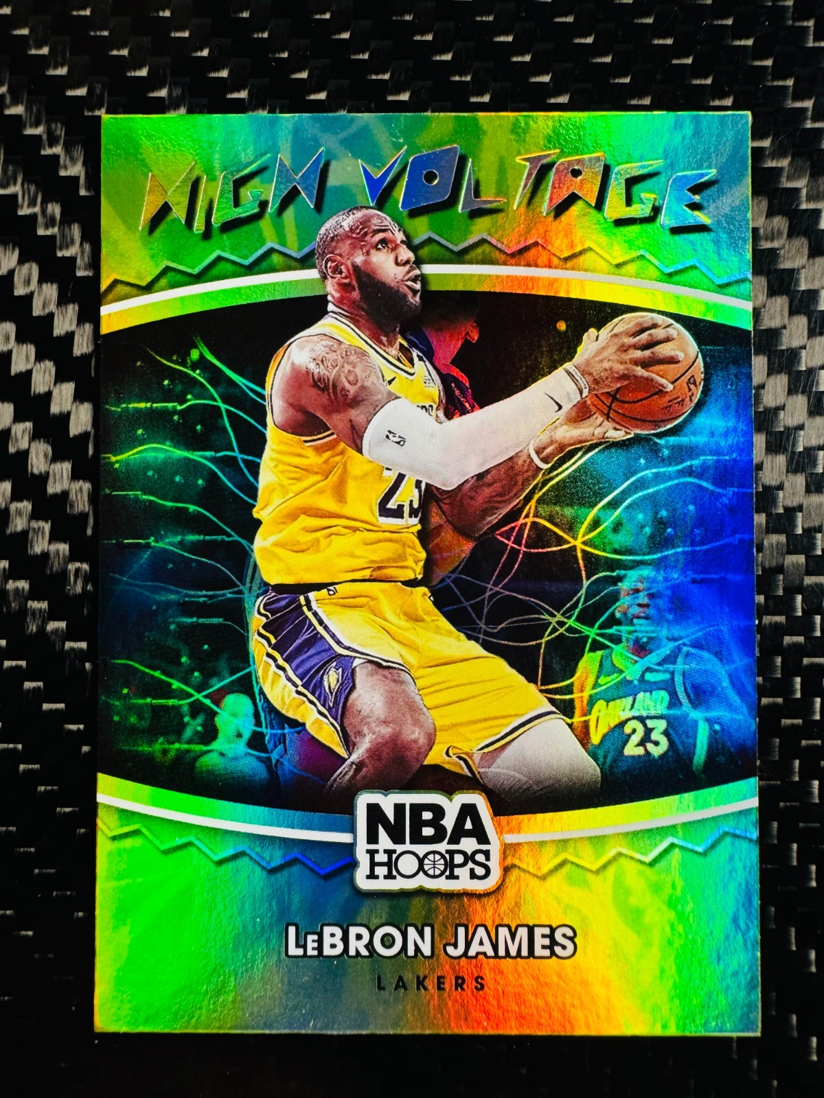 LeBron James 2021-22 Panini Hoops High Voltage Holo #1 Lakers