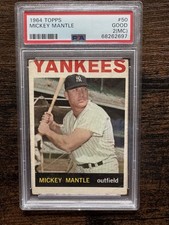 1964 Topps - Mickey Mantle #50 Yankees HOF PSA 2 (MC) Good Vintage Baseball Card