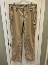 Duluth Trading Women s Sz 14 Dry on the Fly Pant Khaki Cargo Bootcut Hiking