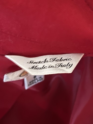 Chaqueta ajustada Talbots roja oscura de lana azul 2 botones manga larga ventilación única talla 8P - Imagen 10 de 11