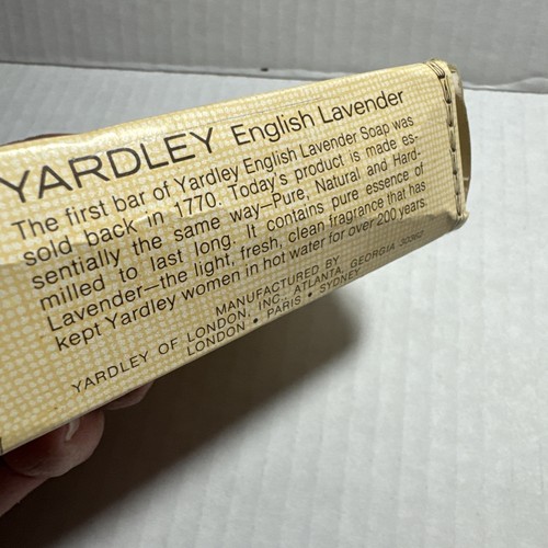 Savon bar vintage Bar of Yardley anglais lavande 4,75 oz - neuf dans sa boîte parfum homme - Photo 2/3