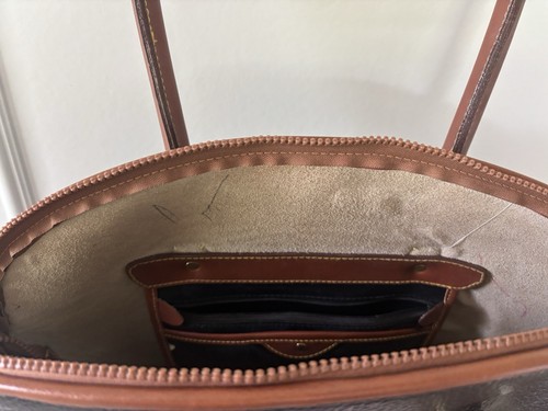 Dooney & Bourke Black And Brown Leather Vtg size X large Tote - Picture 13 of 20