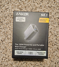Brand New Anker A2688 - Prime Charger 100W, 3 Ports, GaN 
