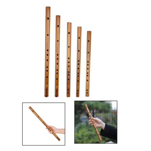 Traditional Handmade Chinese Musical Instrument Vintage Bamboo Wooden Flute - Picture 1 of 13