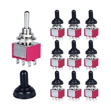 10pcs Mini Momentary Toggle Switch 6 Pins 3 Positions DPDT On -Off- On Mini...