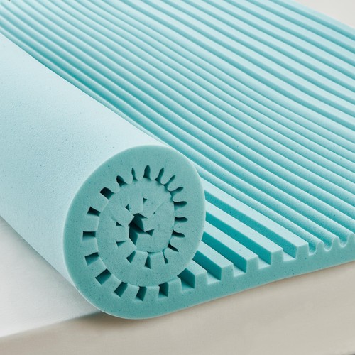 2 Inch Cooling Gel Memory Foam Mattress Topper Queen Size, 5-Zone Back Pain R...