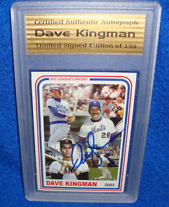 2003-Dave-Kingman-Limited-Edition-Autographed-Card-COA-Only-150-Produced
