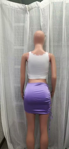 LIQUIDACIÓN - Color púrpura claro, talla XL - Sexy traje de dos piezas para mujer - Imagen 8 de 9
