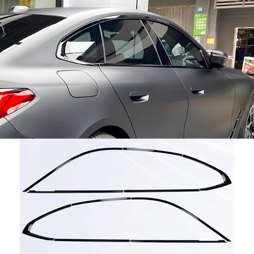 Black Titanium Car Window Strip Cover Trim For BMW 2-Series F44 4-Door 21-2023 H - Picture 5 of 7