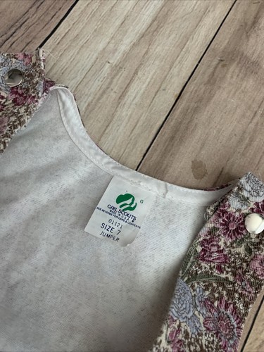 Uniforme de vestir vintage Brownie Girl Scouts talla 7 jersey años 90 EE. UU. - Imagen 3 de 5