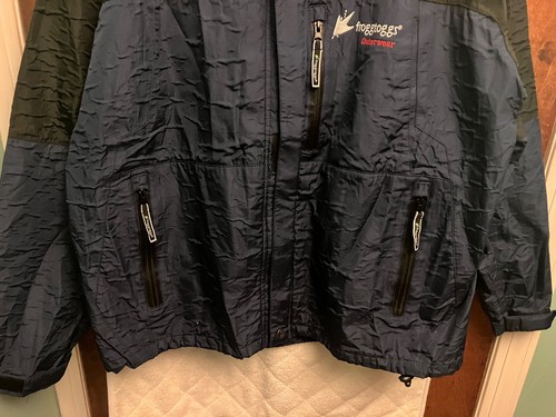 Frogg Toggs Outerwear Blue & Black Rain Jacket w/ Hood (Men’s M) - Picture 6 of 15