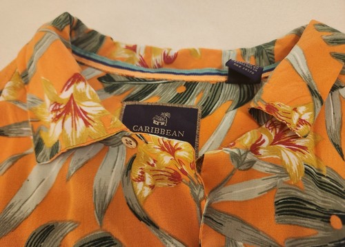 Caribbean Joe Hawaiihemd Herren Large (L) Viskose - Orange, Grün, Weiß, Gelb - Bild 3 von 14