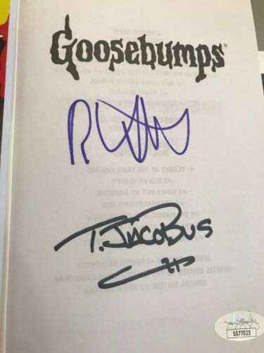RL STINE & TIM JACOBUS SIGNED GOOSEBUMPS NIGHT OF THE LIVING DUMMY BOOK JSA COA - Picture 3 of 6