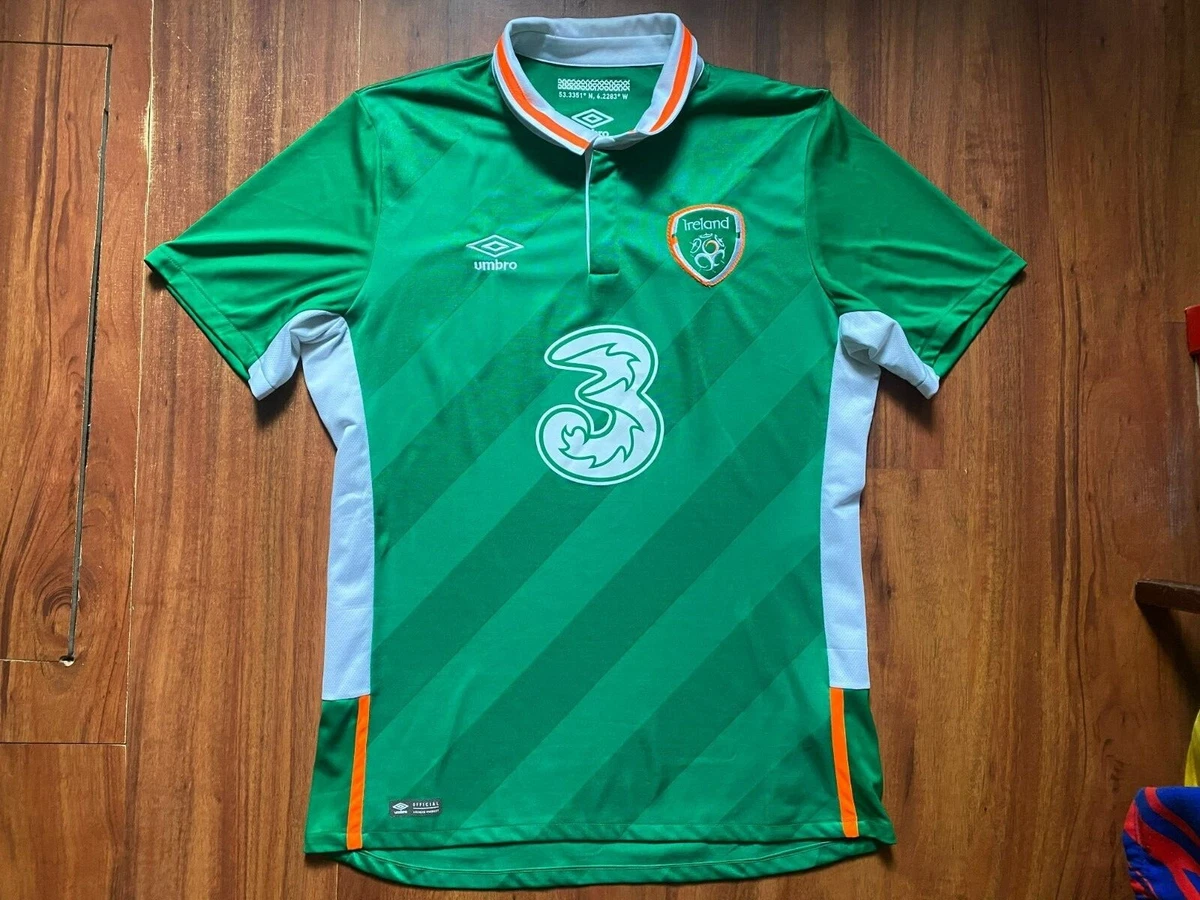 IRELAND FOOTBALL JERSEY 2016 2018 ORIGINAL SHIRT UMBRO SIZE L eBay