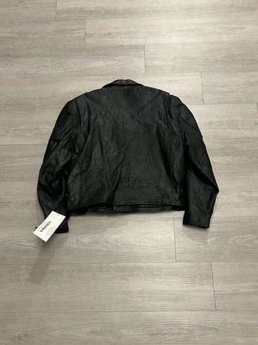 Vintage Protech Black Cropped Moto Biker Motorcycle Jacket NWT Women’s Size 14 - Picture 8 of 9