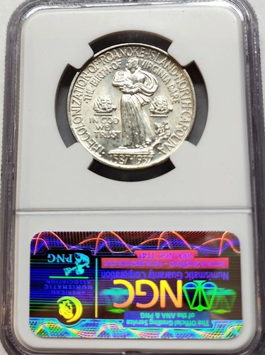 1937 Roanoke Commemorative Silver Half Dollar NGC MS65 High Grade Beauty !!! - Picture 4 of 4