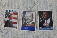 3 Civil Rights Leaders Elijah Cummings, Barack Obama, rare John Lewis cards