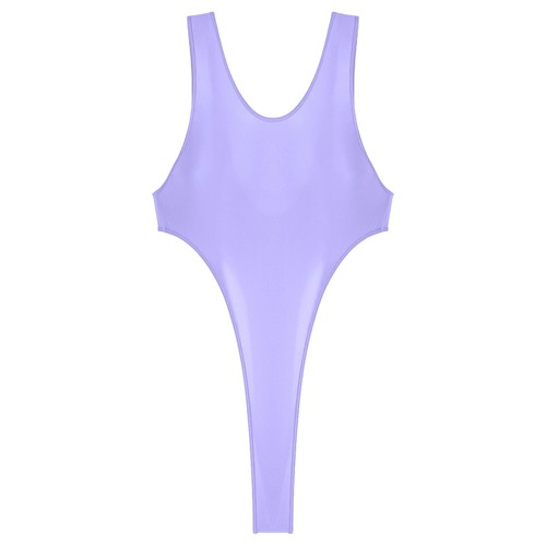 DE Damen Glänzend Bikini Thongs High-Cut String Badeanzug Schwimmanzug Monokini - Bild 79 von 258
