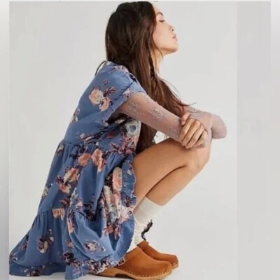 free people harper mini dress NWOT Free People Harper Floral Corduroy Mini Dress Sz XS, S & M $148