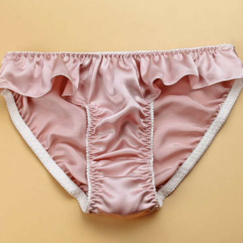 Bragas para mujer 100 % seda lindas cintura baja con volantes calzoncillos bikinis ropa interior - Imagen 17 de 38