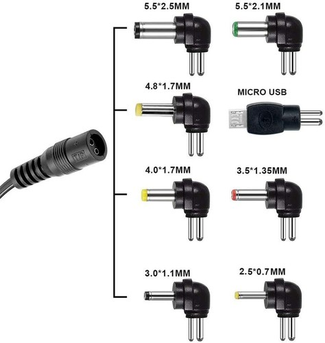12W 3-12V Universal Power Supply With Multiple Adjustable Tips/Plugs 1-2 Amps - Picture 4 of 7