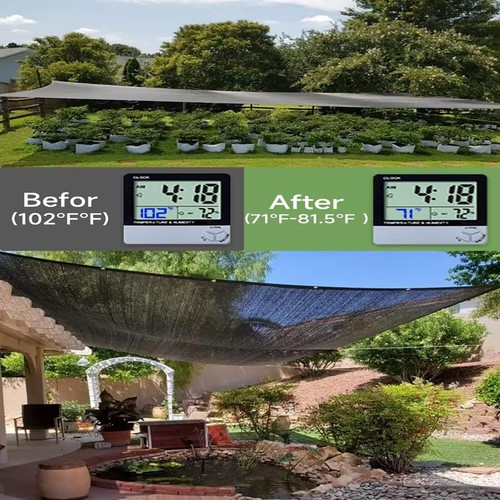 90% Black 20ft x 30ft High Density Fabric Shade Sun Shade Cloth Shade Mesh Ca... - Picture 5 of 5