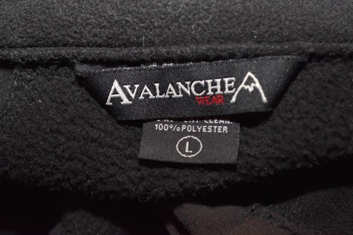 Avalanche Black Fleece and Canvas Drawstring Bottom Mens Zip Jacket Size L - Picture 11 of 11