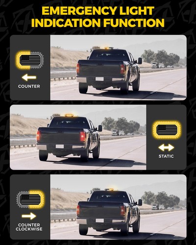 Xprite 42 LED Rooftop Emergency strobe light bar Car Warning Light Yellow White - Picture 67 of 68