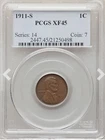 1911 S Lincoln Penny PCGS XF45 Good Eye Appeal