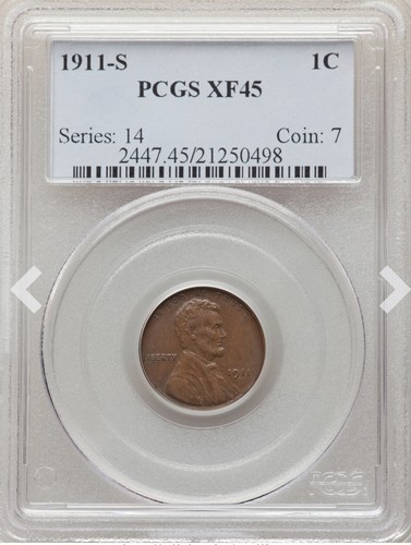 1911 S Lincoln Penny PCGS XF45 Great Detail 1931 S Lincoln Penny XF - Picture 1 of 5